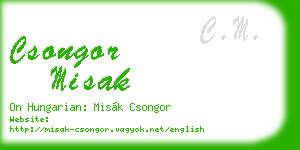 csongor misak business card