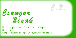 csongor misak business card